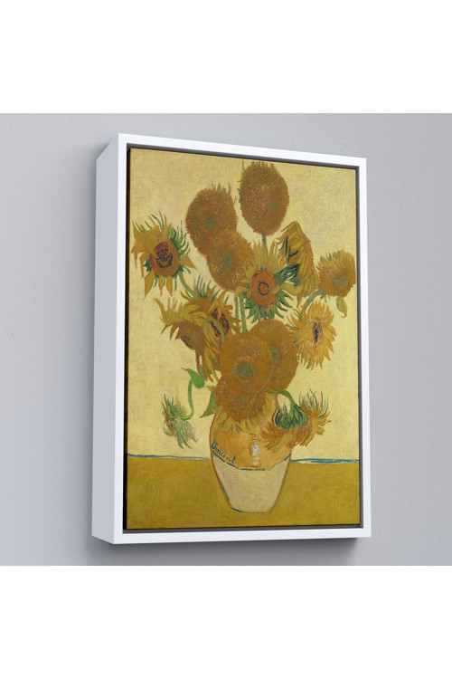 Ahşap Çerçeveli Vincent Van Gogh - Ayçiçekleri Tablo-7468