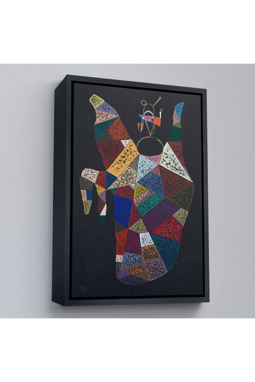 Ahşap Çerçeveli Wassily Kandinsky - İdam Edilen Ohne Titel Tablo-7497