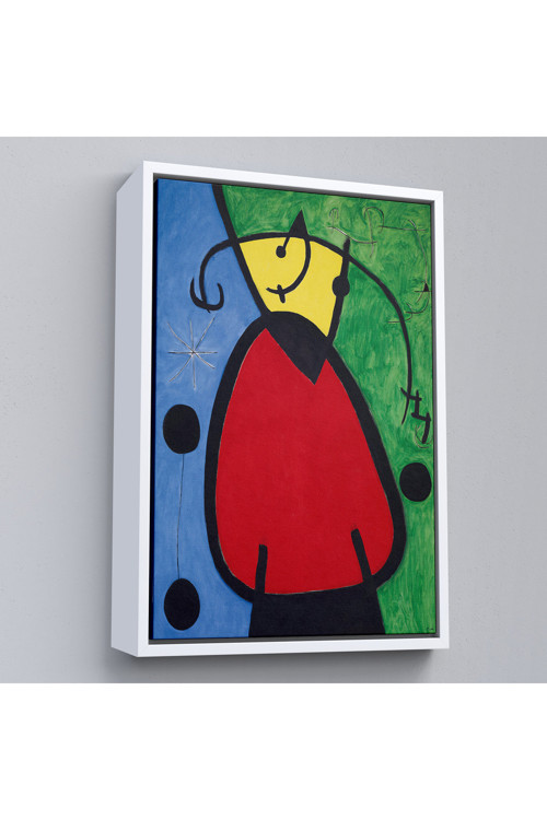 Ahşap Çerçeveli Joan Miro - Suyut Kadın Tablosu-7299