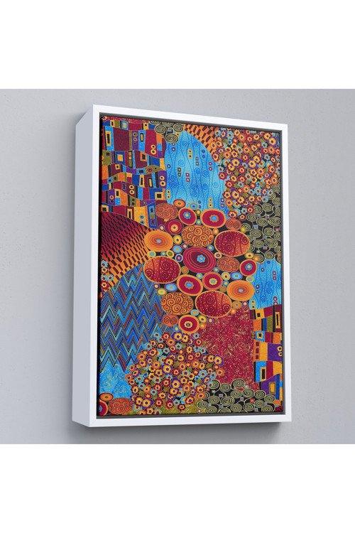 Ahşap Çerçeveli Gustav Klimt - Çiçek Bahçesi Tablo-7318