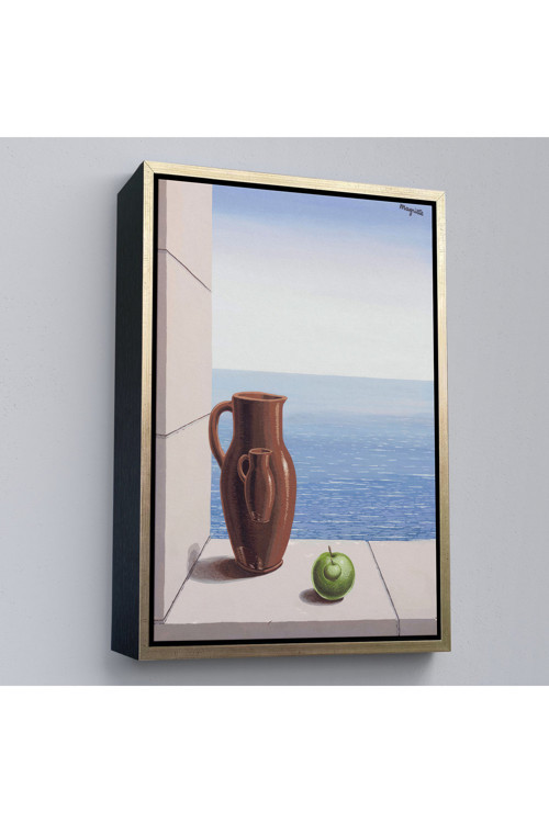 Ahşap Çerçeveli Rene Magritte - Stimülasyon Hedefi Tablosu-7412