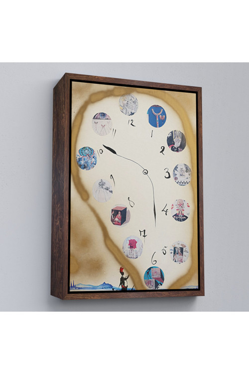 Ahşap Çerçeveli Salvador Dali - Horloge Tablo-7396