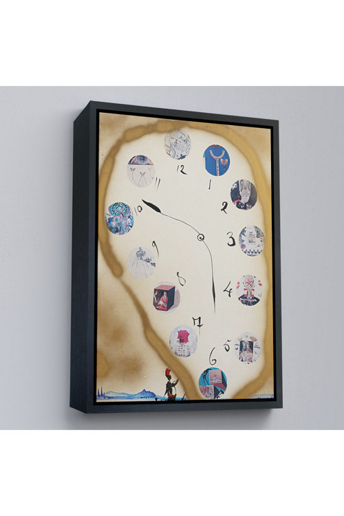 Ahşap Çerçeveli Salvador Dali - Horloge Tablo-7396
