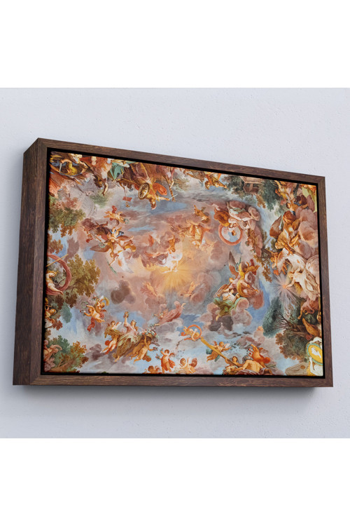 Ahşap Çerçeveli Roma İtalya Villa Borghese'Nin Galleria Borghese Fresk Tablosu-7272