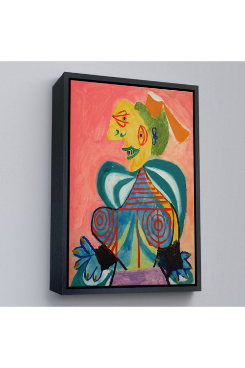 Ahşap Çerçeveli Pablo Picasso - Lee Miller'In Arlesienne Rolündeki Portre Tablosu-7341