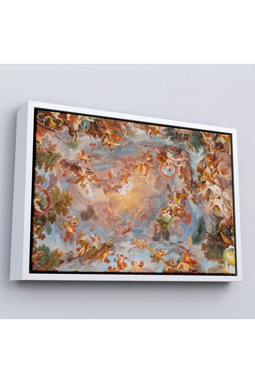 Ahşap Çerçeveli Roma İtalya Villa Borghese'Nin Galleria Borghese Fresk Tablosu-7272