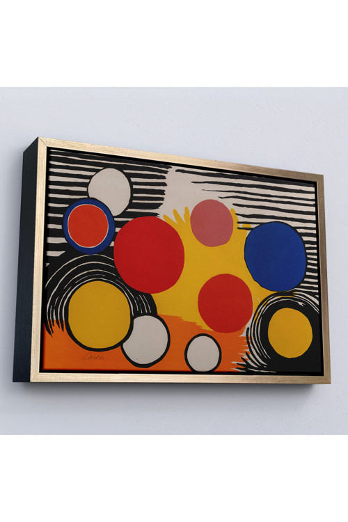 Ahşap Çerçeveli Alexander Calder - Kuş Yuvası Tablosu Bird'S Nest-7056