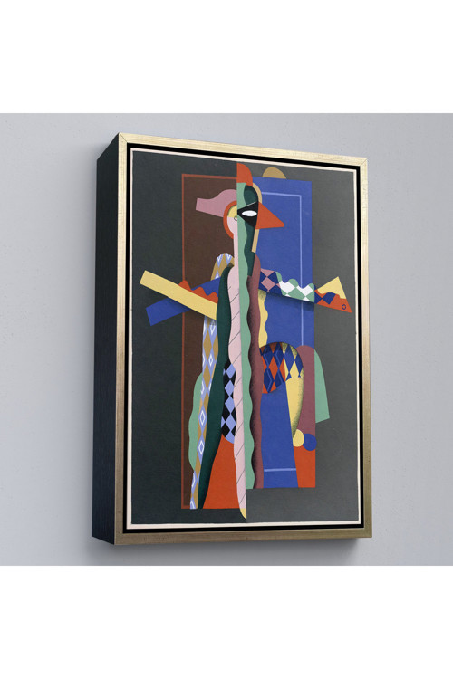 Ahşap Çerçeveli Georges Valmier - Soyut Sanat Tablosu-7308