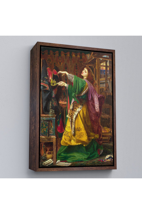 Ahşap Çerçeveli Frederick Sandys'İn 1864 Tarihli Bir Cadı Tablosu-7304