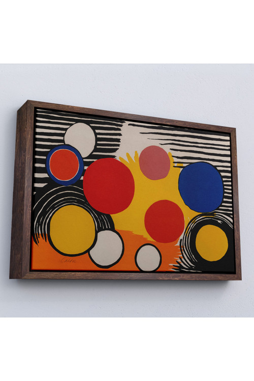 Ahşap Çerçeveli Alexander Calder - Kuş Yuvası Tablosu Bird'S Nest-7056