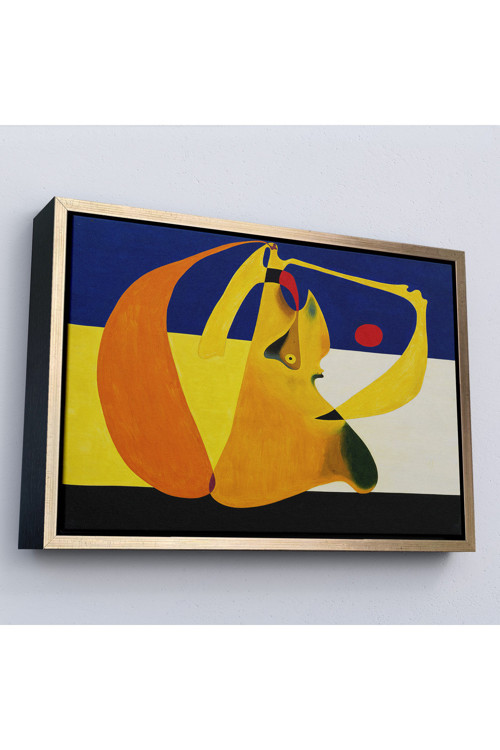 Ahşap Çerçeveli Joan Miro Spanish - Kalem Tablosu-7055