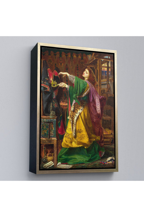 Ahşap Çerçeveli Frederick Sandys'İn 1864 Tarihli Bir Cadı Tablosu-7304
