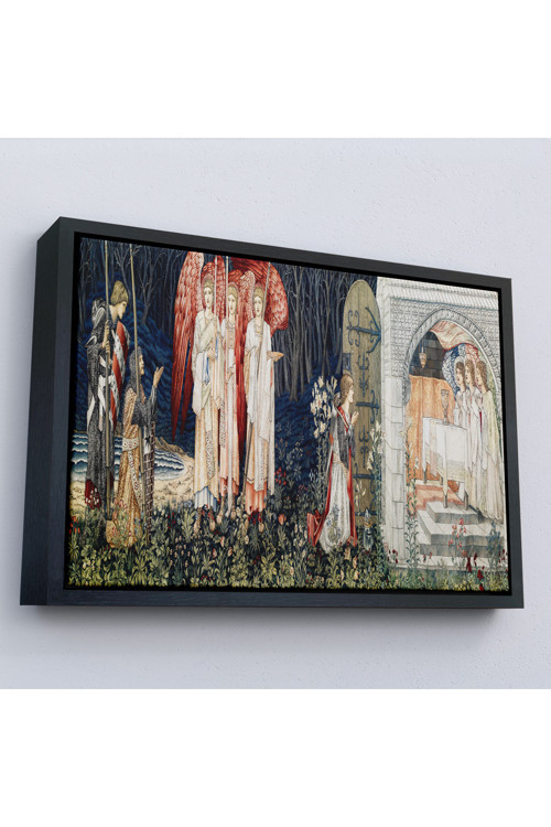 Ahşap Çerçeveli William Morris Kutsal Kase Tablosu-7033