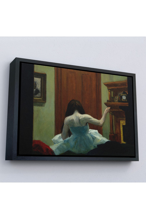 Ahşap Çerçeveli Edward Hopper - New York Interior Tablo-7105