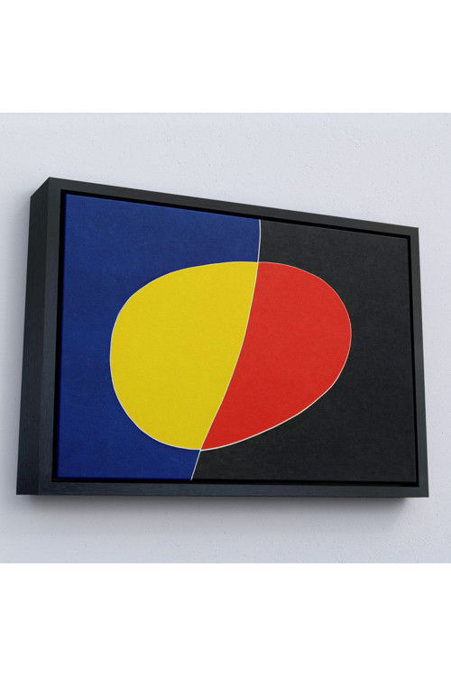 Ahşap Çerçeveli Joan Miro Güneşin Şarkısı Tablosu-7075