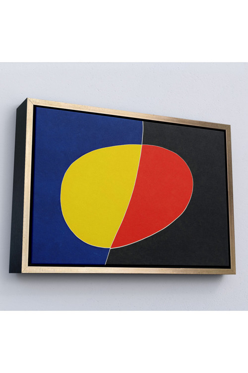 Ahşap Çerçeveli Joan Miro Güneşin Şarkısı Tablosu-7075
