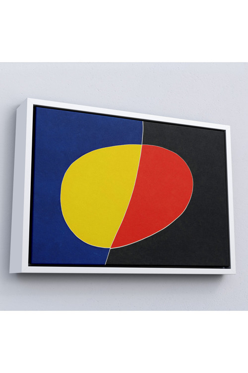 Ahşap Çerçeveli Joan Miro Güneşin Şarkısı Tablosu-7075