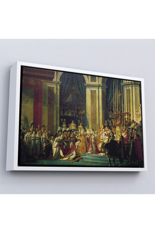 Ahşap Çerçeveli Jacques-Louis David - Napolyon'Un Taç Giyme Töreni Tablo-7082