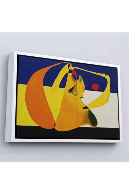 Ahşap Çerçeveli Joan Miro Spanish - Kalem Tablosu-7055