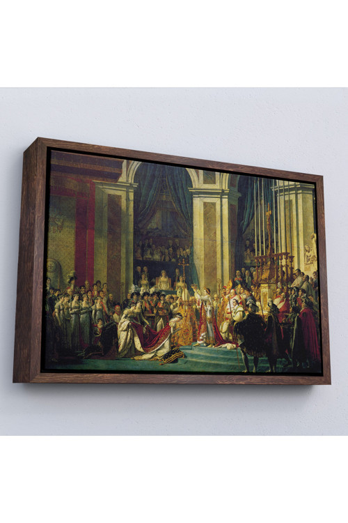 Ahşap Çerçeveli Jacques-Louis David - Napolyon'Un Taç Giyme Töreni Tablo-7082