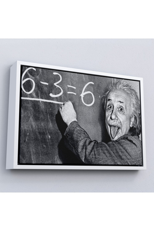 Ahşap Çerçeveli Albert Einstein Tablosu-7246