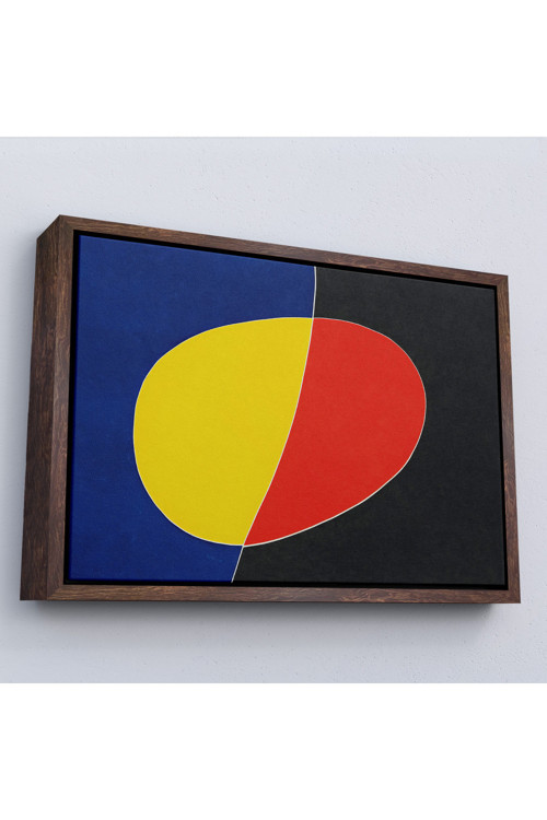 Ahşap Çerçeveli Joan Miro Güneşin Şarkısı Tablosu-7075