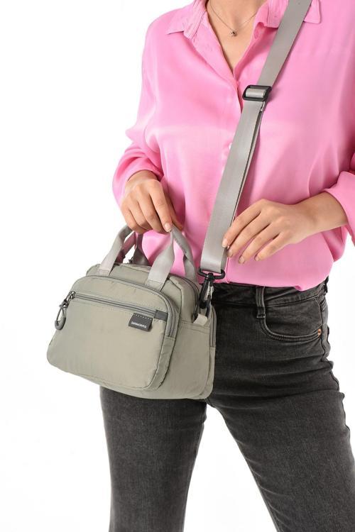 Sanmorris Suya Dayanıklı Ultra Hafif Paraşüt Kumaş 4 Gözlü Kadın El ve Omuz Çantası