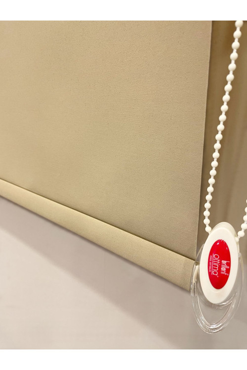 Stor Perde Kalın Kumaş (Keten) Koyu Bej Rengi (Alüminyum Kasa Boru)