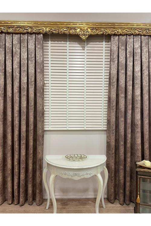 Bej Rengi %100 Orijinal Ahşap Jaluzi Perde 50 Mm Ofis Modern Ve Tüm Mekanlar Için