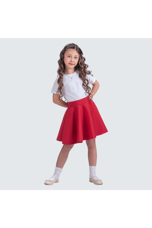Scuba 23 Nisan Kız Çocuk Kloş Etek Mnk0565 Kırmızı