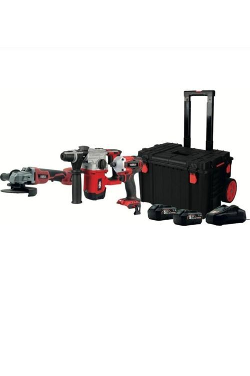 Attlas Pro-Atbl Taşlama - Torklu Vidalama - Kırıcı Delici 3'lü Çantalı Kömürsüz Set A0104082