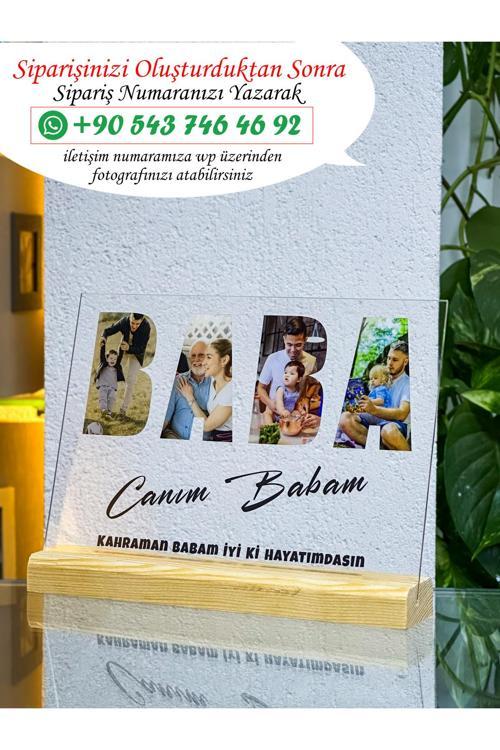 Babaya Özel Baba Tasarımlı Pleksi, Doğum Günü, Babalar Günü Hediyesi