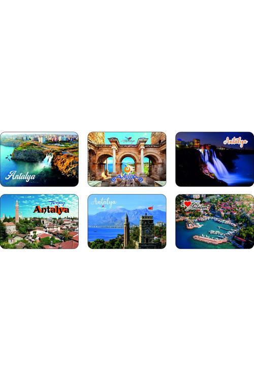 Buzdolabı Magneti - Antalya - Ahşap Magnet Akdeniz Bölgesi