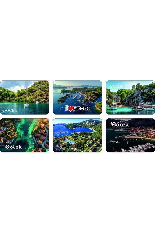 Buzdolabı Magneti - Göcek- Ahşap Magnet Akdeniz Bölgesi