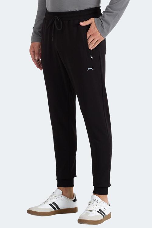 FRENZY Erkek Fermuar Cepli Siyah Eşofman Altı