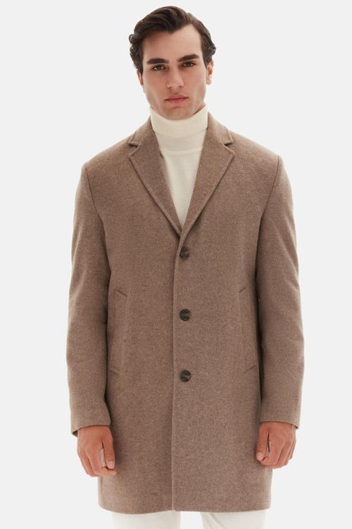 Regular Fit Vizon Mono Yaka Kaşe Kaban