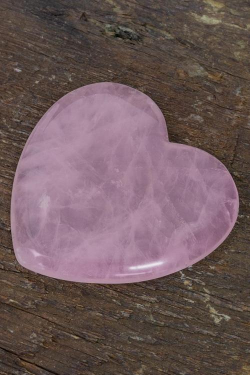 Kalp Gua Sha Pembe Kuvars Taşı - Vücut ve Yüz Cilt Masaj Taşı