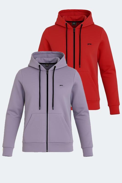 KATYA 2 li set Kadın Kırmızı - Lila Sweatshirt