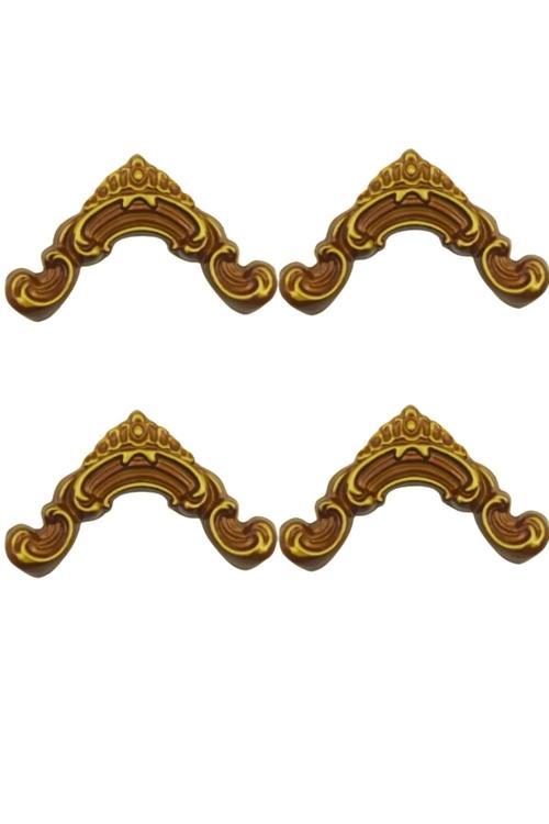 Dekoratif Poliüretan 4 Cm Uyumlu  Duvar Çıtası 4Lü  Köşe Motifi (Set 111-4)