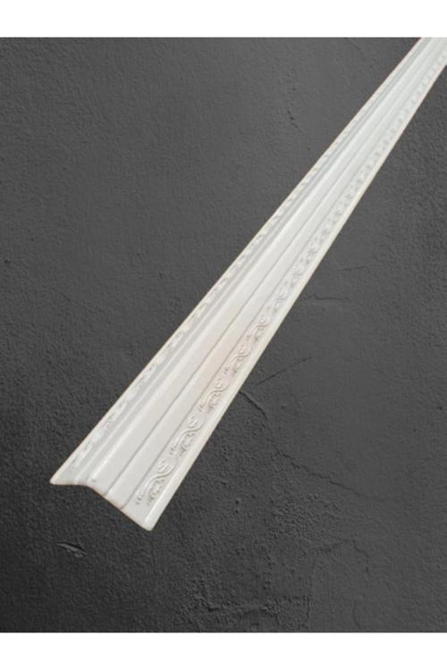 Dekoratif Poliüretan Duvar- Tavan Köşe Profili Çıtası Beyaz Renk (En:4X4 Cm-Boy:100 Cm)- Duvar Süsü