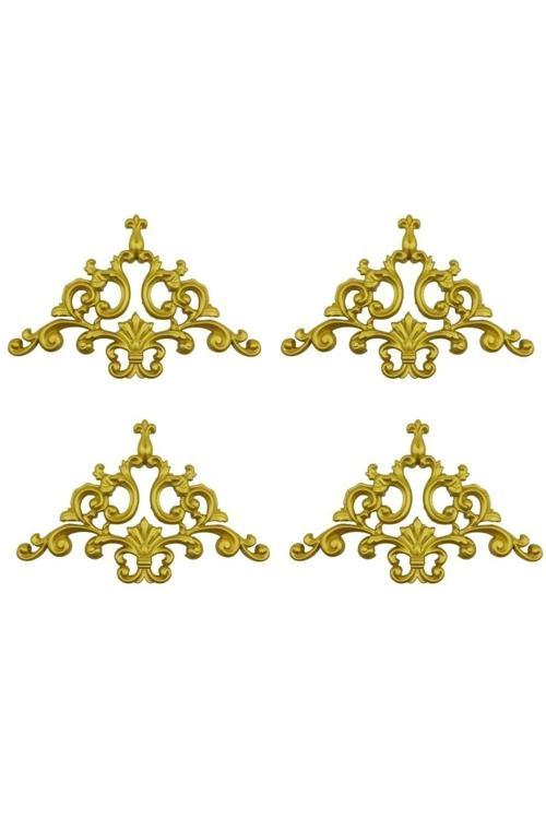 Dekoratif Poliüretan Tavan-Duvar-Kapı-Mobilya 4 Lü Köşe Motifi (27X18 Cm)