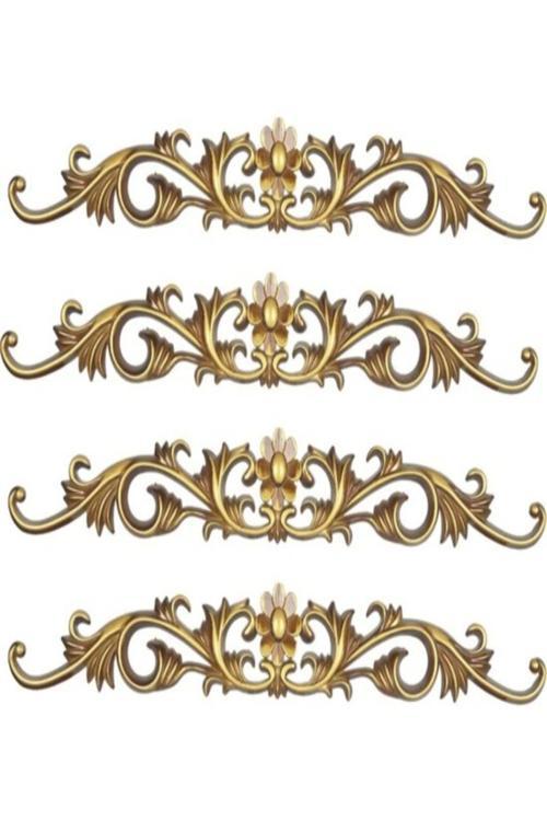 Dekoratif Poliüretan Tavan-Duvar-Mobilya -Dekor-Kapı Papatya 4 Lü Motif Set (10 Cm X 65 Cm)