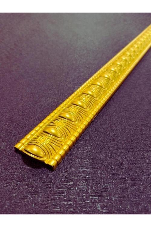 Poliüretan Dekoratif Duvar&Tavan Çıta Bordürü -Altın Renk (En:4 Cm-Boy:100 Cm)-Duvar Süsü