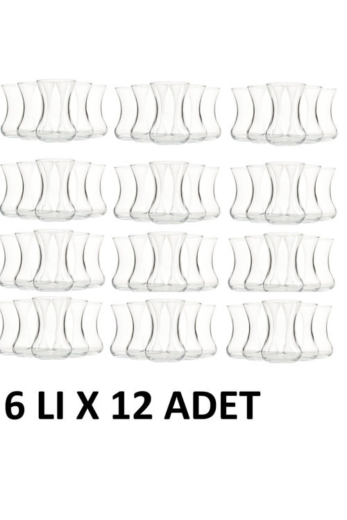 Vefa Ince Belli Çay Bardak (12 Adet X 6Lı) Çay Bardağı 1 Koli 72 Adet
