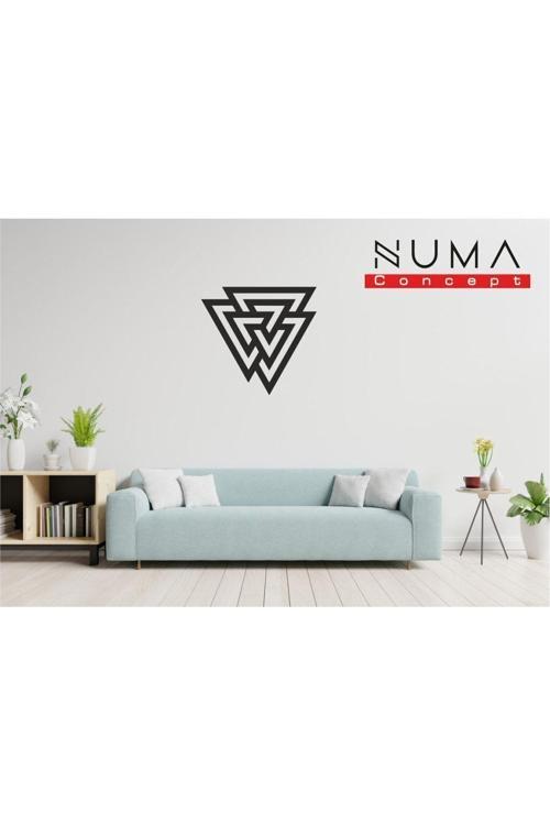 Valknut Üçgen Tablo Mdf Duvar Dekorasyon Lazer Kesim 37X37 Cm