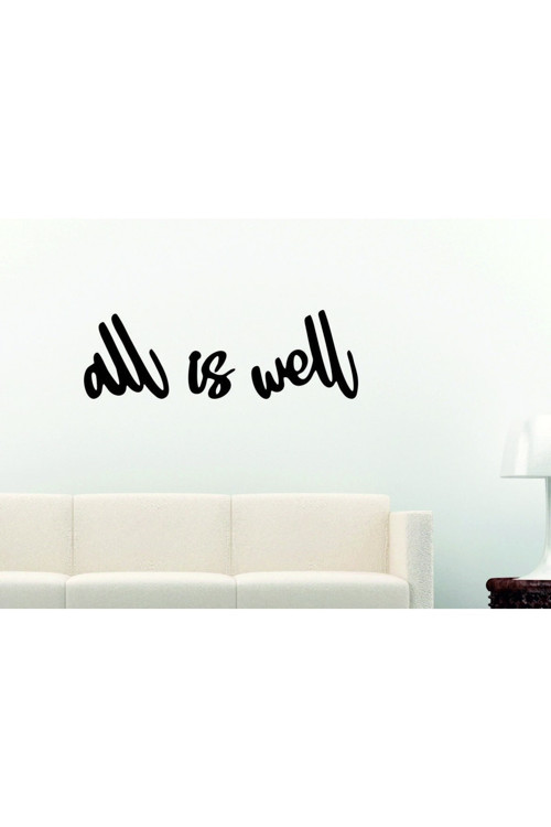 All Is Well Duvar Yazısı Ahşap Duvar Tablosu Dekoratif Duvar Süsü
