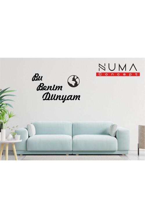 Bu Benim Dünyam Duvar Yazısı Mdf Duvar Dekorasyon Lazer Kesim