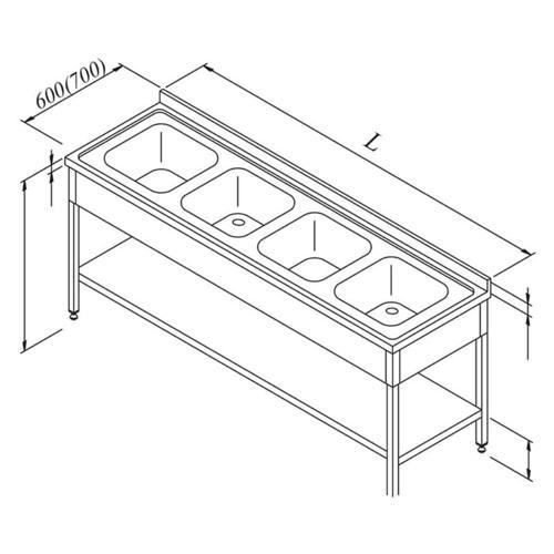 Evyeli Tezgahı 4g 3 Perdeli 240x60 Cm
