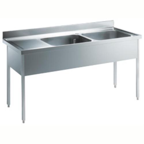 2 Evyeli Tezgah, Evyeler 600x500 Mm, Damlalığı Solda - 1800 Mm LG1826SXPN