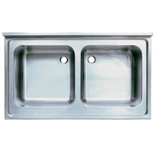 Tablalı Evye, Çift Göz Damlalıksız, 140x70 Cm, 50*50*30 Gözlü